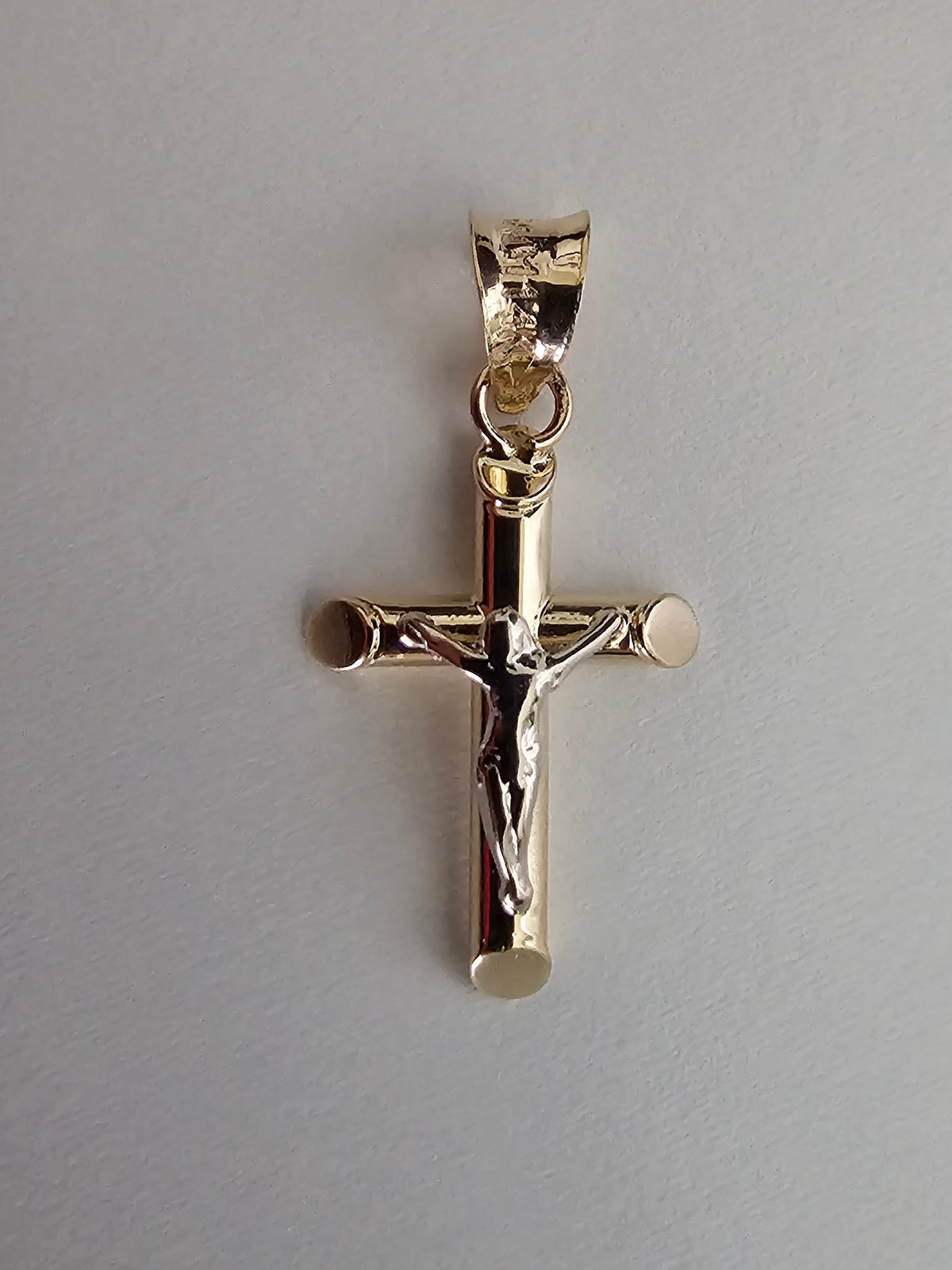 14k Solid Gold Crucifix Pendant