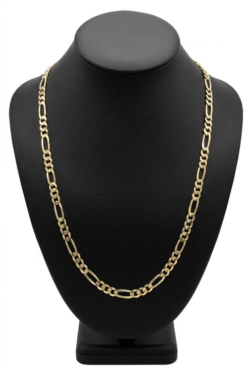 14k Solid Gold Figaro Necklace