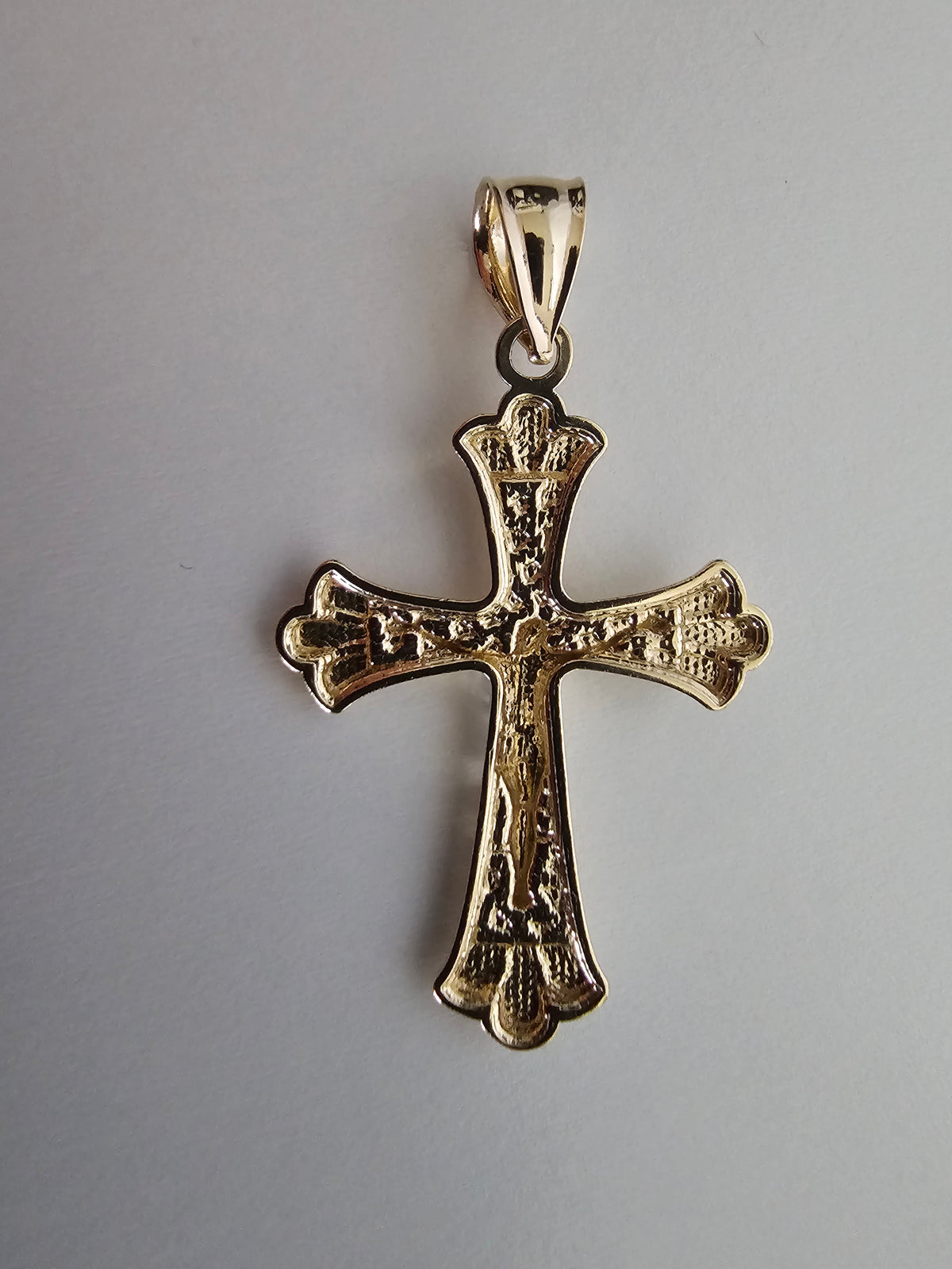 14k Solid Gold Crucifix Pendant