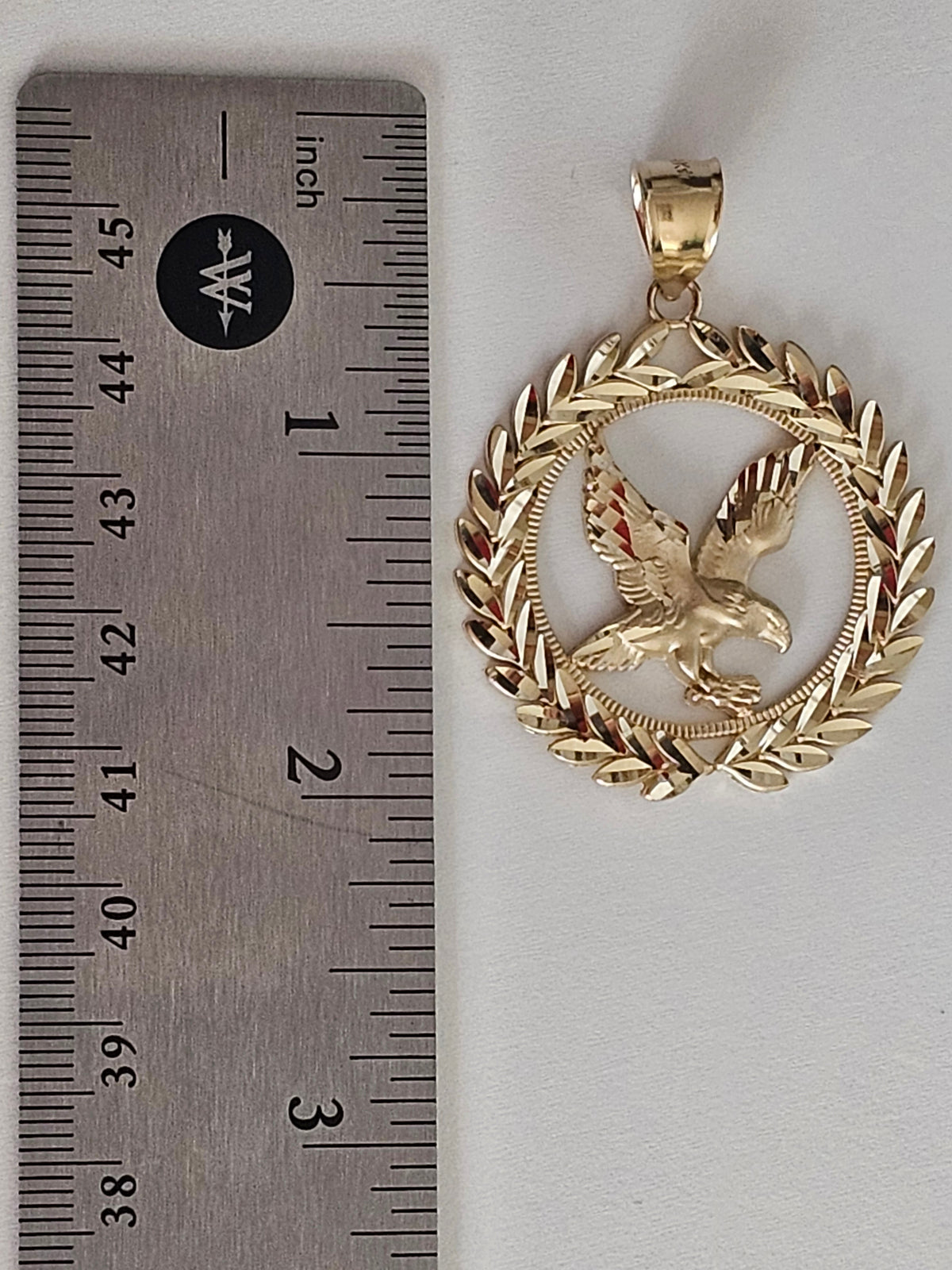 14k Solid Gold American Eagle Pendant