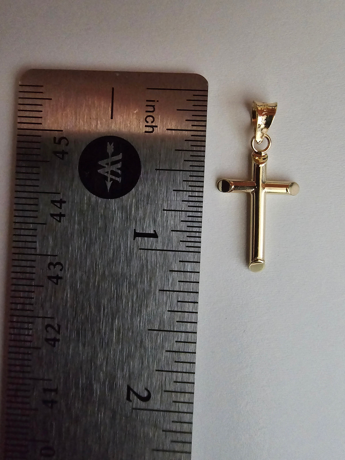 14k Solid Gold Crucifix Pendant