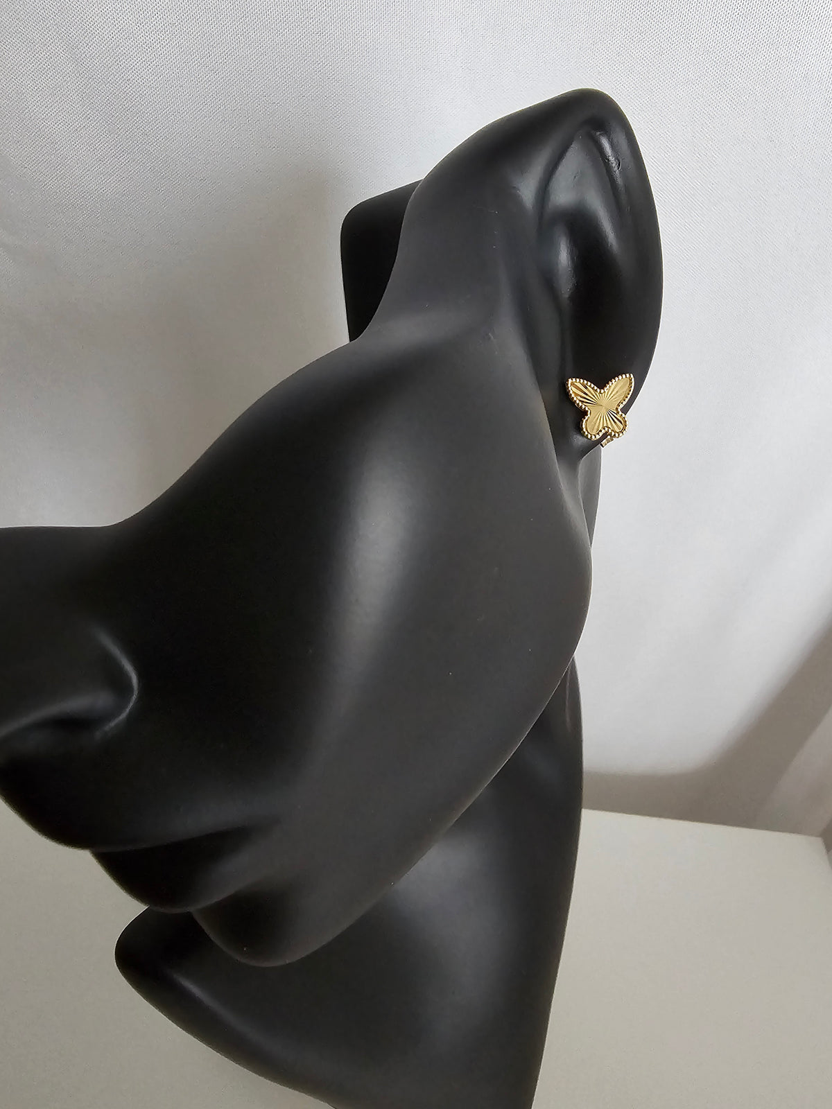 14k Solid Gold Butterfly Earrings