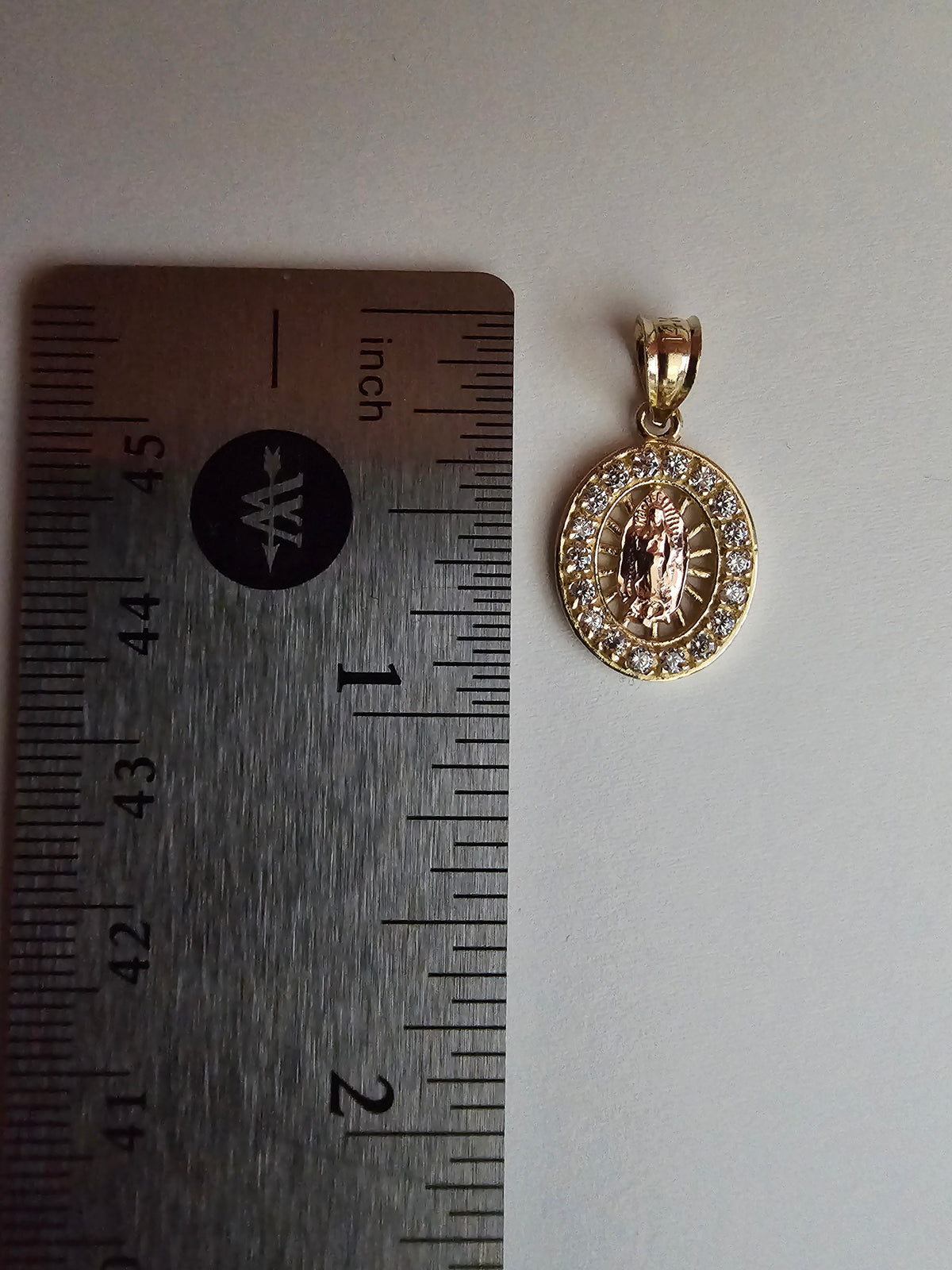 14k La Virgen de Guadalupe Pendant