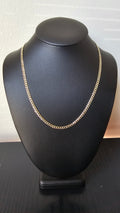 14k Solid Gold Cuban Cut Gold Necklace