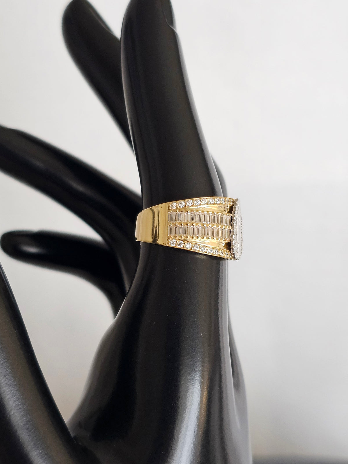 14k Solid Virgen de Guadalupe Gold Ring