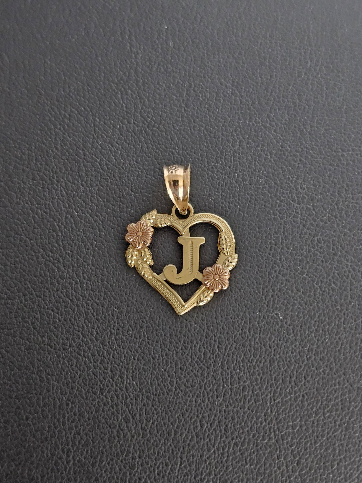 14k Solid Gold Letter J Pendant