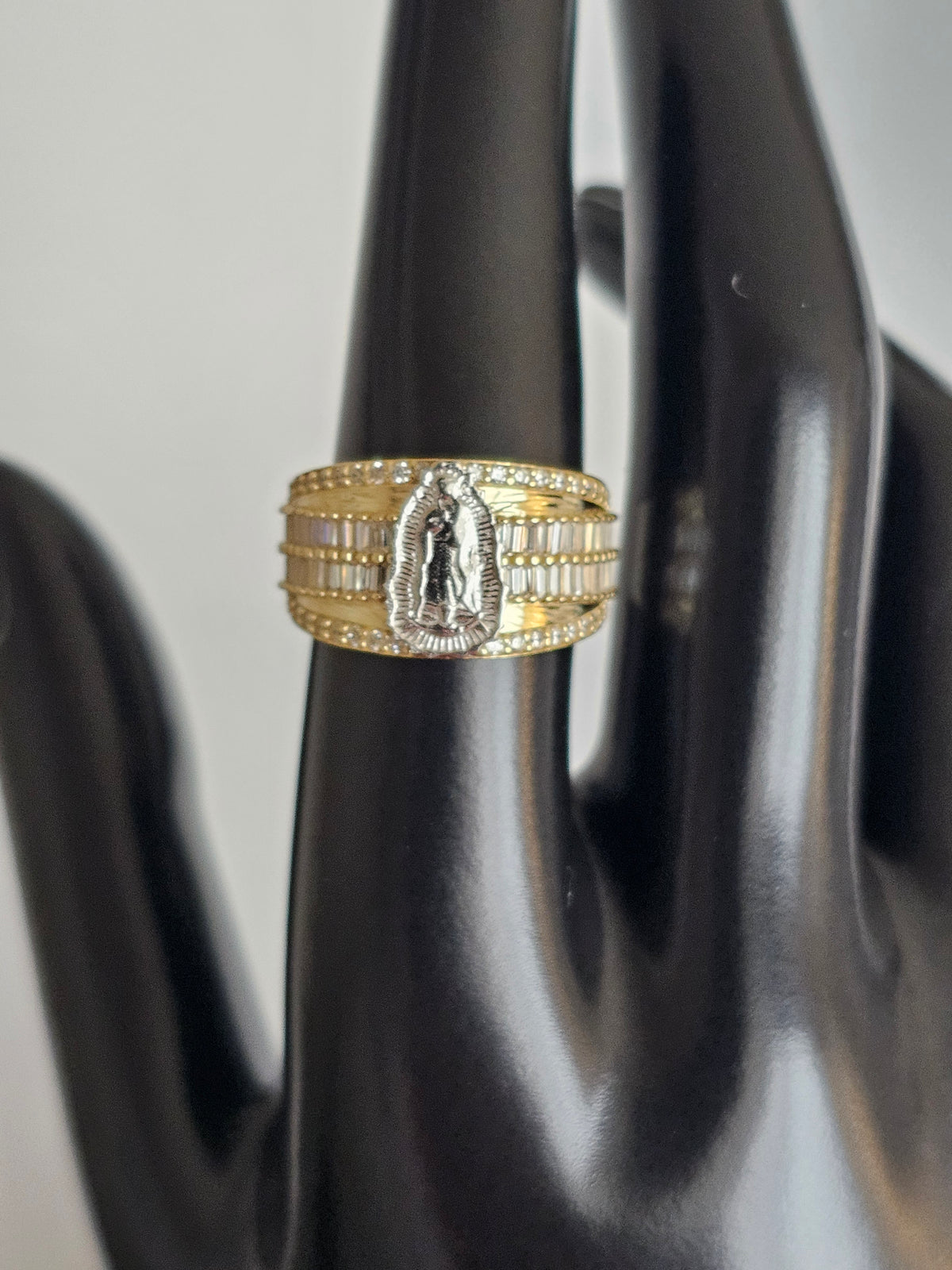14k Solid Virgen de Guadalupe Gold Ring