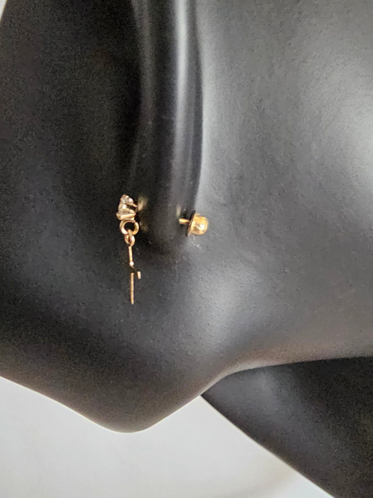 14k Gold Hanging Cross Earrings