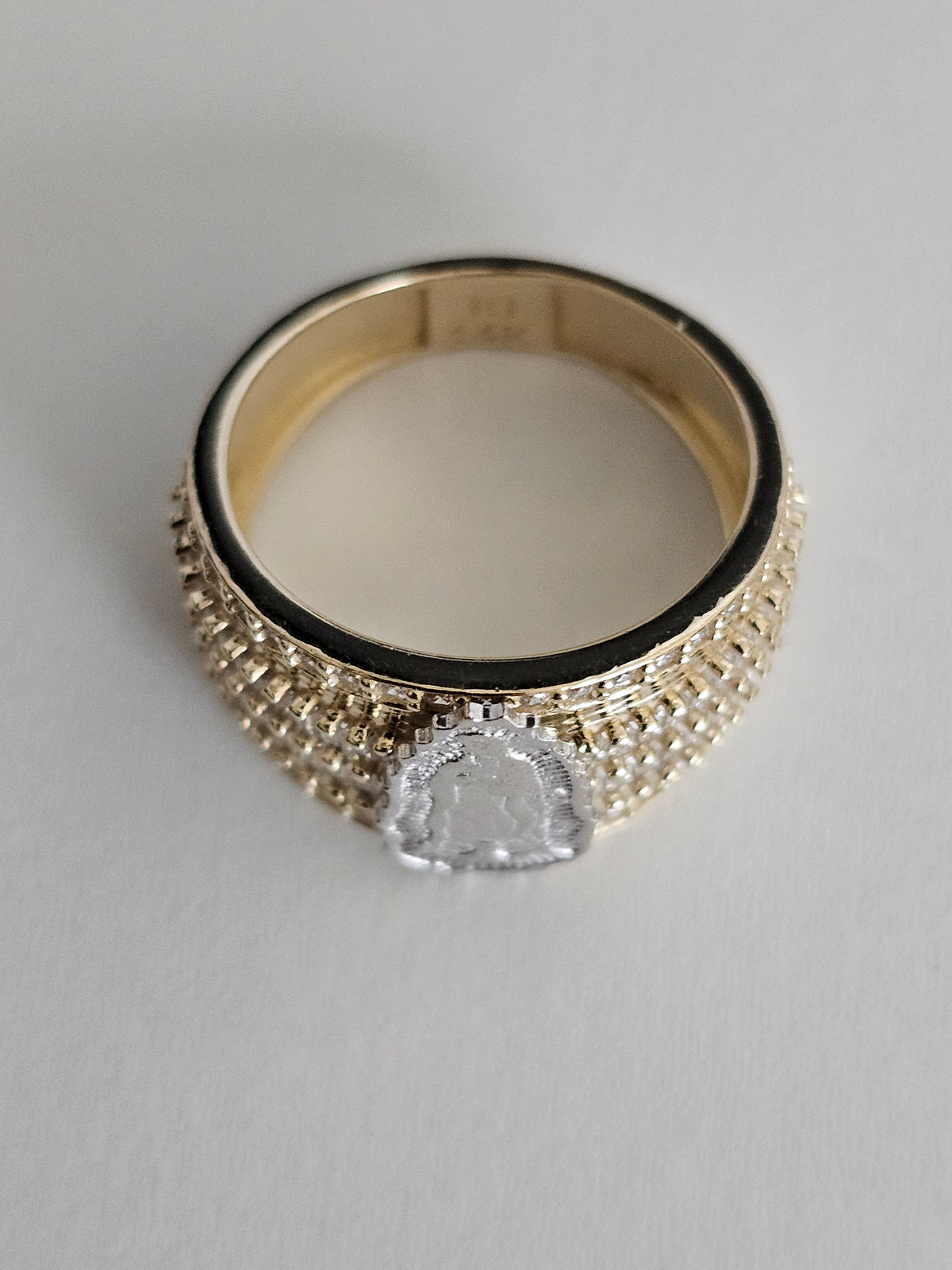 14k Solid Virgen de Guadalupe Gold Ring