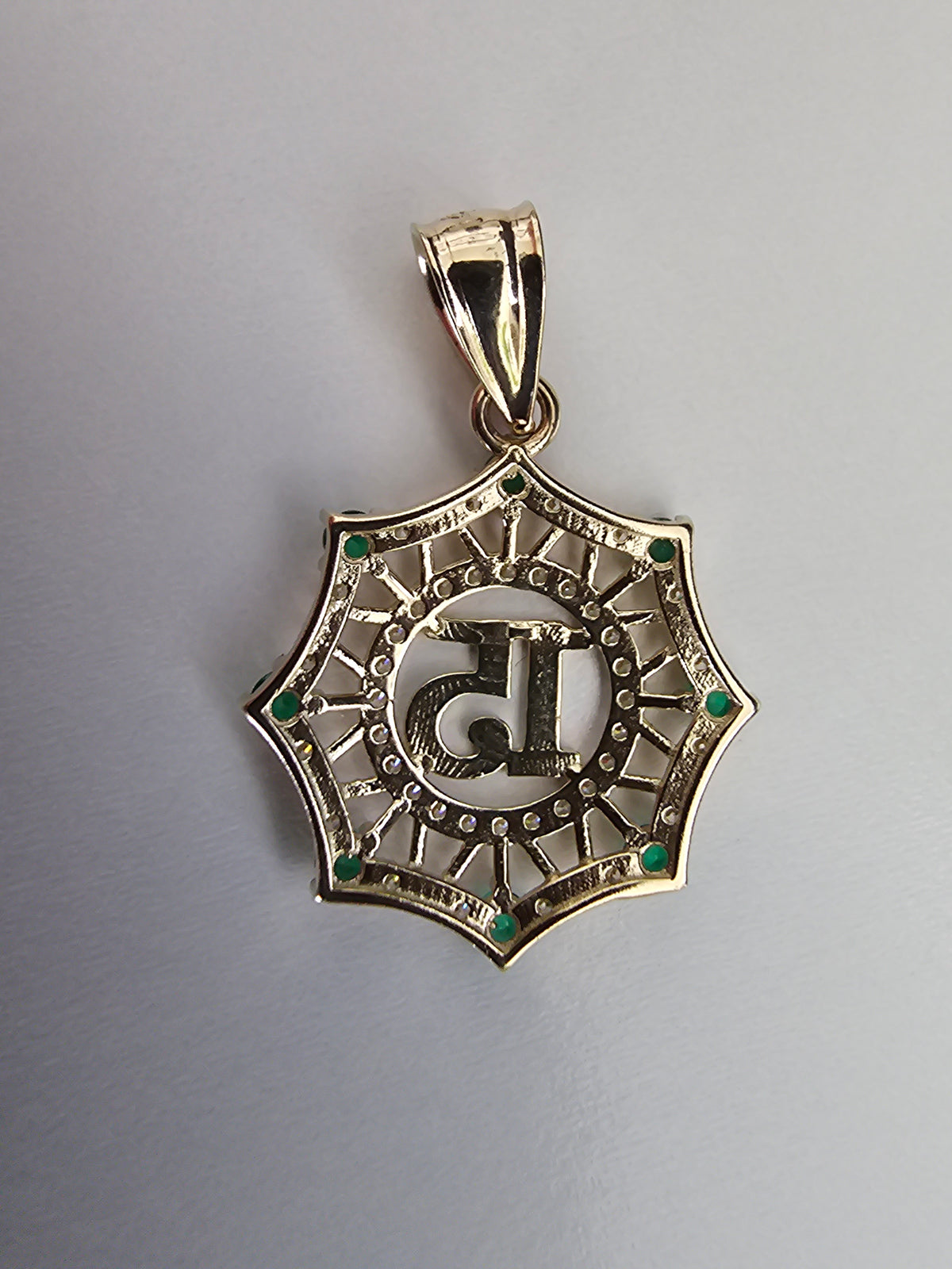 14k Solid Gold Sweet Fifteen Pendant