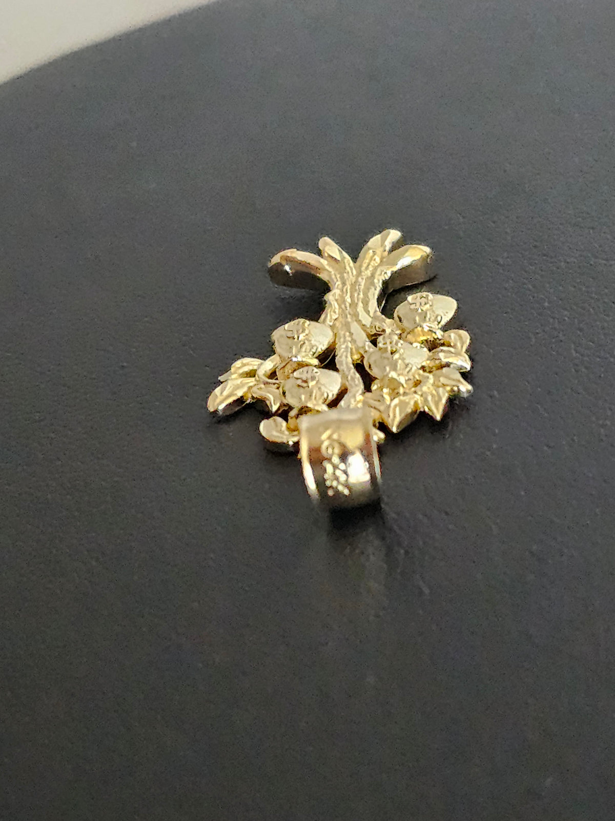 14k Solid Gold Money Tree Pendant
