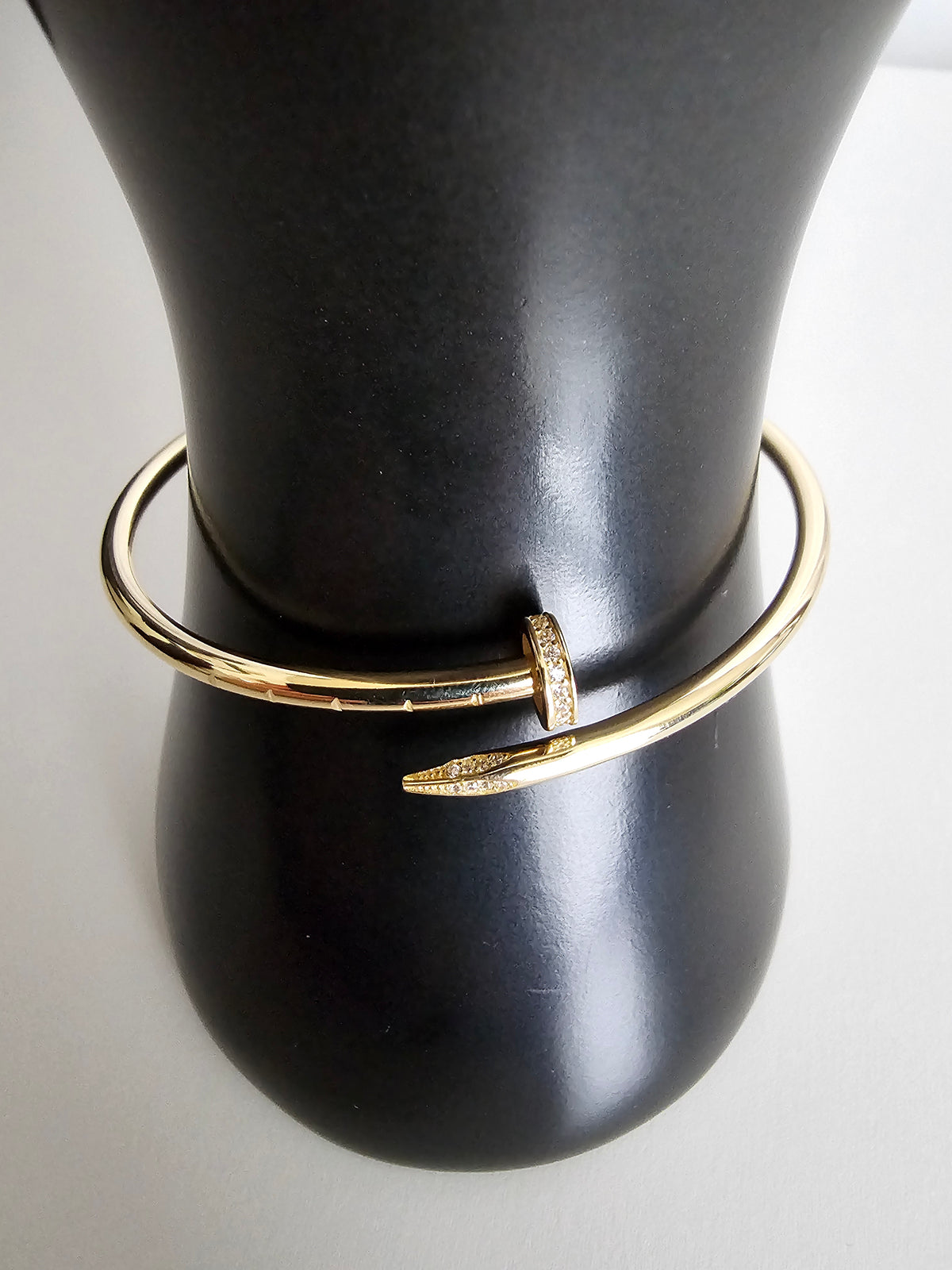 14k Solid Gold Nail Bangle