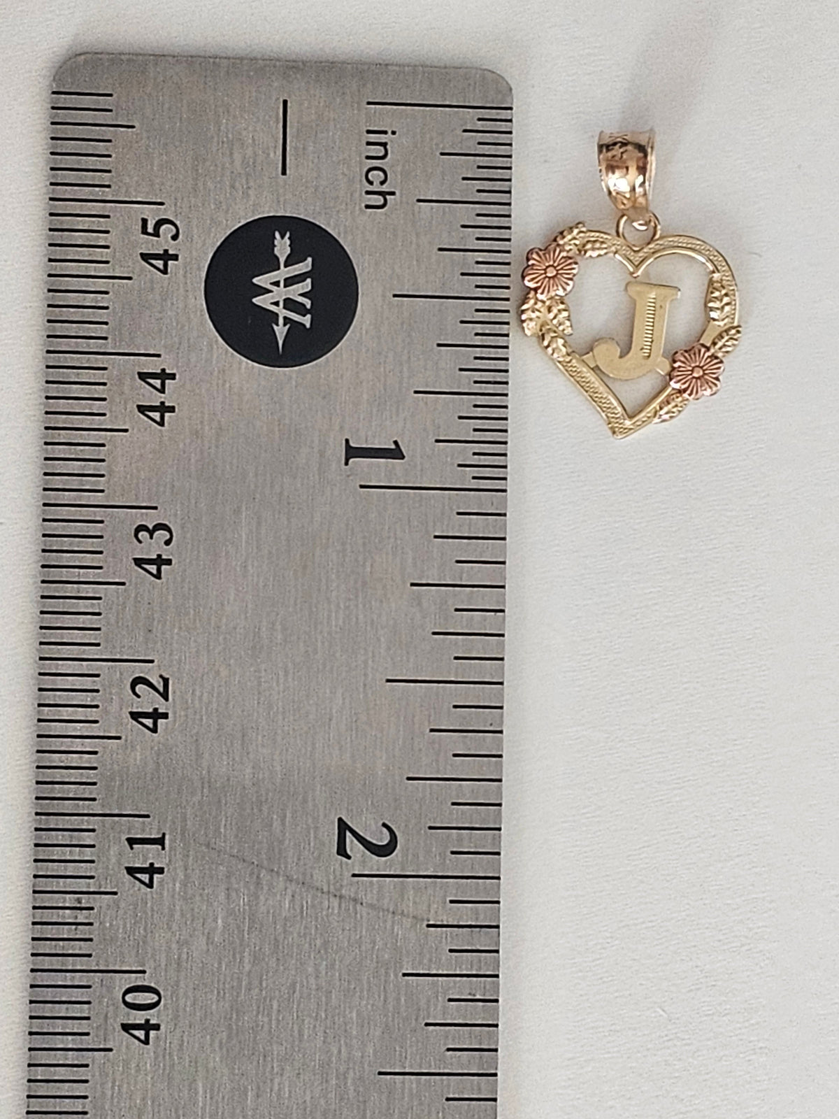 14k Solid Gold Letter J Pendant