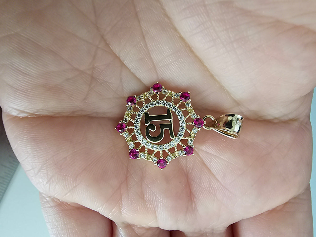 Dije para Quinceañera Oro Solido 14k