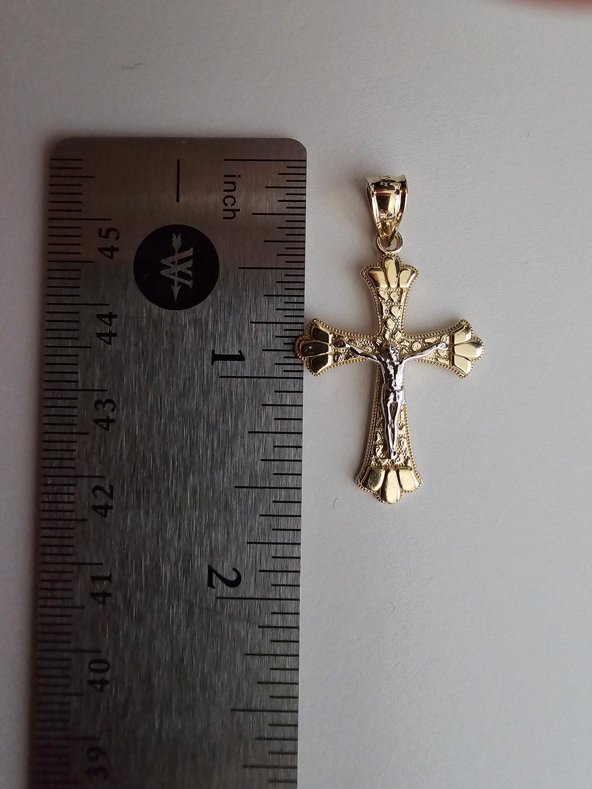 14k Solid Gold Crucifix Pendant